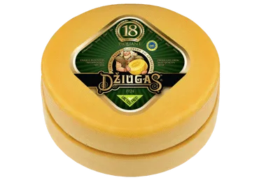 Kietasis sūris DŽIUGAS PIQUANT, brandinta 18 mėn., 40 % rieb. s. m., 1 kg