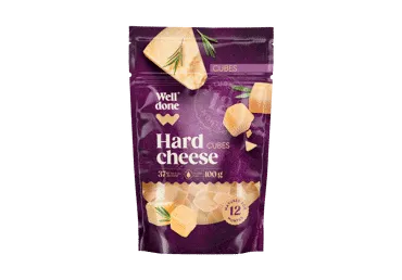 Kietasis sūris WELL DONE, brand. 12 mėn., 37 % rieb. s. m., 100 g