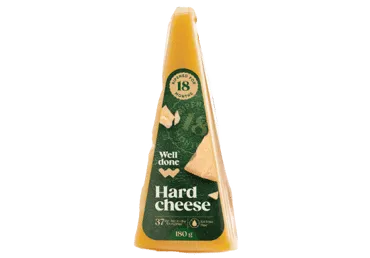Kietasis sūris WELL DONE, brand. 18 mėn., 37 % rieb. s. m., 180 g