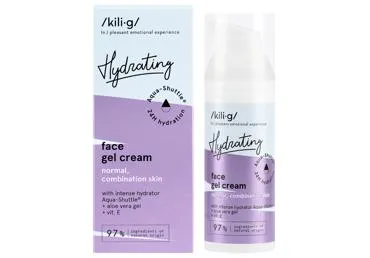 KILIG HYDRATING intensyviai drėkinantis gelinis kremas normaliai, mišriai veido odai 50 ml