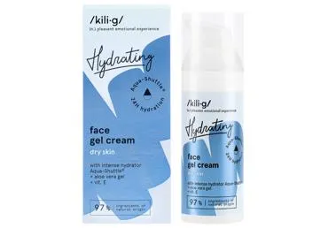 KILIG HYDRATING intensyviai drėkinantis gelinis kremas sausai veido odai 50 ml