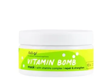 Plaukus stiprinanti kaukė su vitaminų kompleksu KILIG VITAMIN BOMB, 200 ml