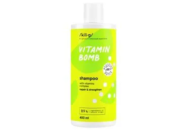 Plaukus stiprinantis šampūnas KILIG Vitamin Bomb, su vitaminų kompleksu, 400 ml