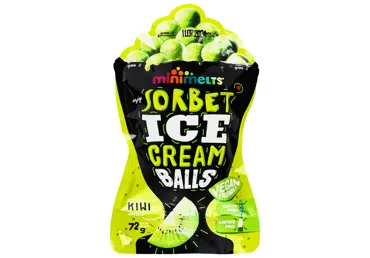 Kivių šerbeto rutuliukai MINI MELTS BIG, 72 g