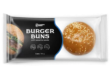 KLAIPĖDOS mėsainių bandelės su sezamų sėklomis, 180 g