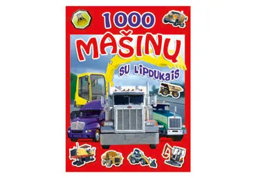 Knyga 1000 MAŠINŲ SU LIPDUKAIS