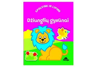Knyga DŽIUNGLIŲ GYVŪN. SPALV. IR LIPINK