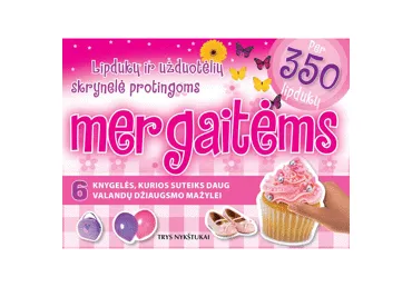 Knyga LIPDUKŲ IR UŽDUOTĖLIŲ SKRYNELĖ PROTINGOMS MERGAITĖMS, 1 vnt.