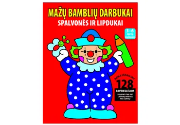 Knyga MAŽŲ BAMBLIŲ DARBUKAI: SPALVONĖS IR LIPDUKAI, 1 vnt.