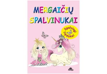 Knyga MERGAIČIŲ SPALVINUKAI, 1 vnt.