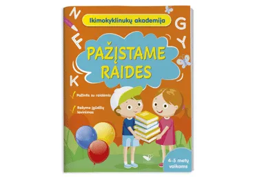 Knyga PAŽĮSTAME RAIDES. 4-5 M. VAIKAMS, 1 vnt.