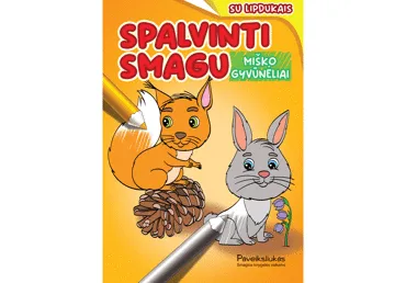 Knyga SPALVINTI SMAGU. MIŠKO GYVŪNĖLIAI, 1 vnt.