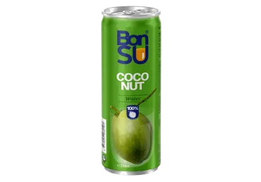 Kokosų vanduo BONSU (100%), 0.33 l D