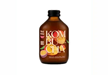 Kombuča WELL DONE mangų ir pasifloro skonio, 330 ml
