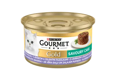 Kons. visavertis kačių ėdalas GOURMET GOLD SAVOURY su ėriena, 85 g