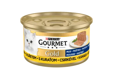Konserv. visavertis kačių ėdalas GOURMET GOLD su vištiena, 85 g