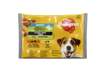 Konserv. visavertis suaugusių šunų ėdalas PEDIGREE (4x100 g), 400 g