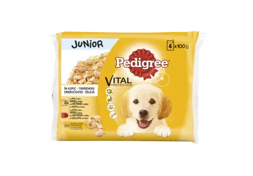 Konserv. visavertis šuniukų ėdalas PEDIGREE JUNIOR, 4x100 g, 400 g