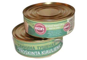 Konservuota troškinta kiauliena ECON, 230 g