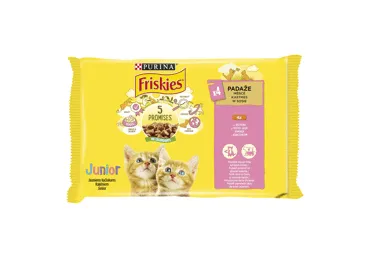 Konservuotas kačių ėdalas FRISKIES JUNIORAMS, 4 x 85 g, 340 g