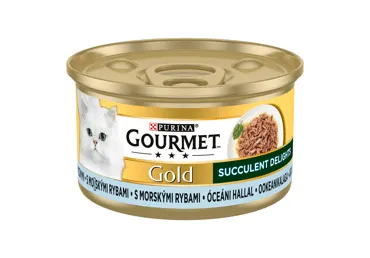 Konservuotas kačių ėdalas GOURMET Gold savoury cake su ėriena, 85 g