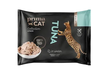Konservuotas kačių ėdalas PRIMACAT (tuno filė), 200 g