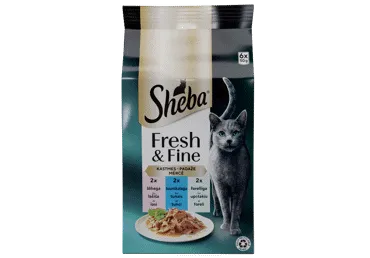 Konservuotas kačių ėdalas SHEBA (mini rinkinys su žuvimis), 300 g