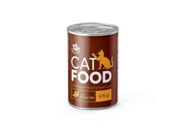 Konservuotas kačių ėdalas su vištiena HAPPY TAILS, 415 g
