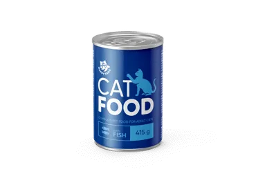 Konservuotas kačių ėdalas su žuvimi HAPPY TAILS, 415 g