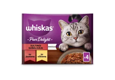Konservuotas kačių ėdalas WHISKAS PURE DELIGHT, 340 g