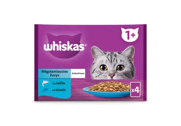 Konservuotas kačių ėdalas su paukštiena WHISKAS CASSEROLE, 340 g (4x85 g)