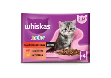 Konservuotas kačiukų ėdalas WHISKAS CLASSIC SELECTION, 4x85g, 340 g