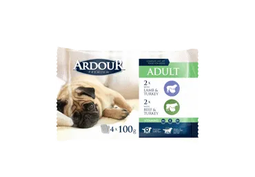 Konservuotas šunų ėdalas ARDOUR su aviena ir jautiena, 400 g