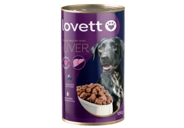 Konservuotas šunų ėdalas LOVETT su kepenėlemis, 1.25 kg