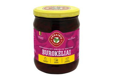 konservuoti burokėliai obuolių sultyse KĖDAINIŲ, 480 g
