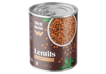 Konservuoti lęšiai WELL DONE, 400 g