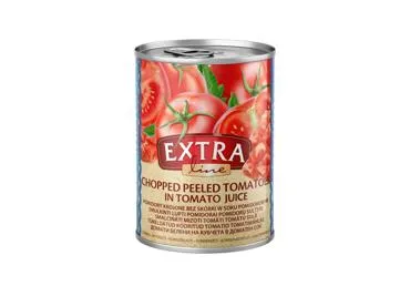 Konservuoti smulkinti lupti pomidorai EXTRA LINE, 400 g