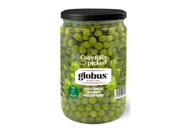 Konservuoti žalieji žirneliai GLOBUS,1kg/660g