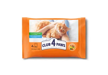 Kaķu konservi CLUB 4 PAWS izlase 4x85g