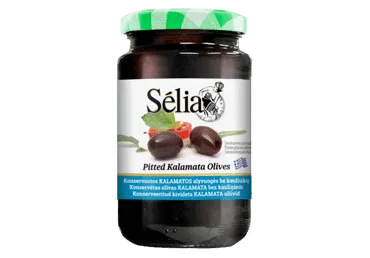 Konservuotos KALAMATOS alyvuogės SELIA be kauliukų, 370 g