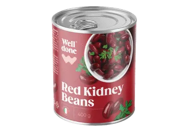 Konservētas sarkanās pupiņas WELL DONE 400g