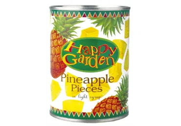Ananasu gabaliņi HAPPY GARDEN 565g