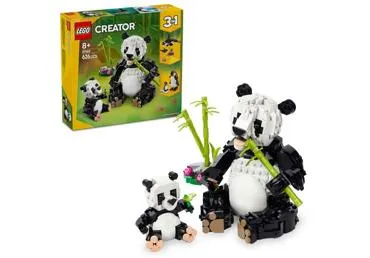 Konstruktorius LEGO laukiniai gyvūnai pandų šeima 31165