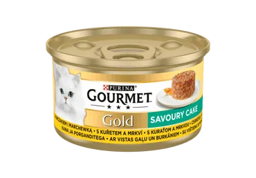 Kons.visav.kačių ėd.GOURMET GOLD SAVOURY su vištiena, mork., 85 g
