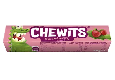 Košļājamā konfekte CHEWITS Strawberry 30g