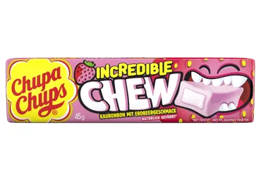 Kramtomieji saldainiai CHUPA CHUPS, braškių skonio, 45 g