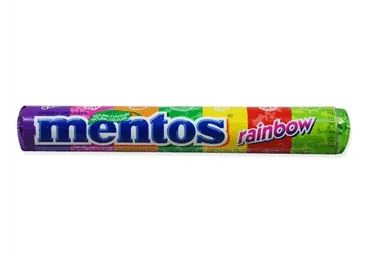 Kramtomieji saldainiai MENTOS RAINBOW, vaisių skonio, 37.5 g