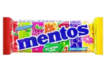 Kramtomieji saldainiai MENTOS TRIO RAINBOW, 112.5 g