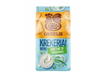 Krekeriai GAIDELIS MINI grietinės ir svogūnų skonio, 72 g