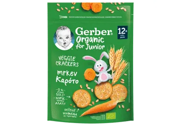 Krekeriai GERBER Organic, morkų skonio, 100 g LT EKO 001